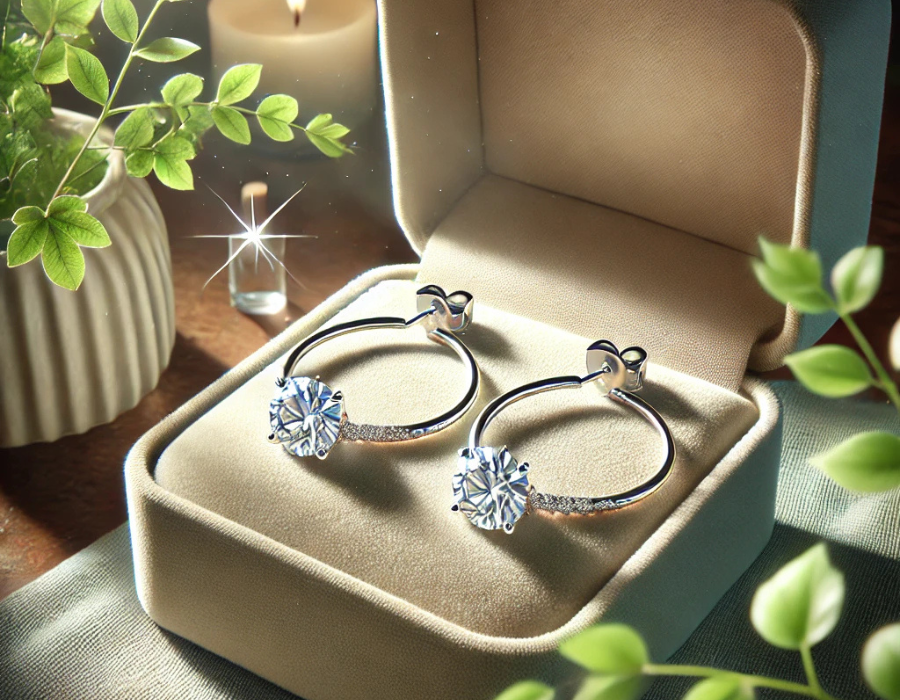 Lab Grown Hoop Earrings