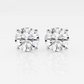 White Gold Round Diamond Stud Earrings