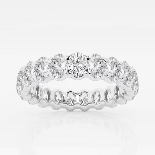 Vault Oval Lab Grown Diamonds Eternity band