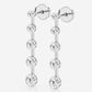 Lab-Created Moissanite Linear Drop Earrings