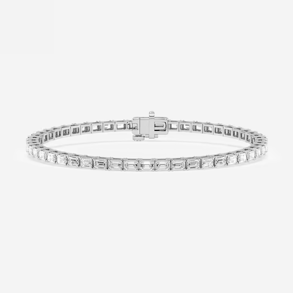 Vault emerald Lab diamond EAST-WEST tennis bracelet (E-F / VVS - VS1)