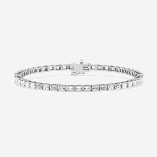 Vault emerald Lab diamond EAST-WEST tennis bracelet (E-F / VVS - VS1)
