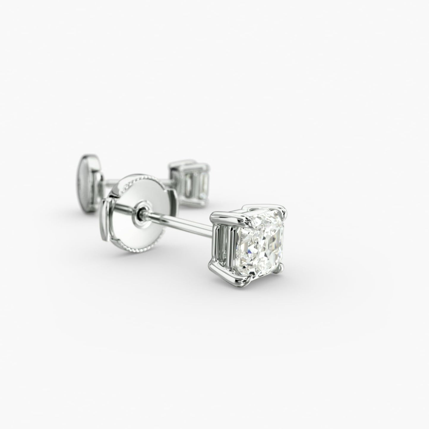 Asscher Cut Diamond Earrings