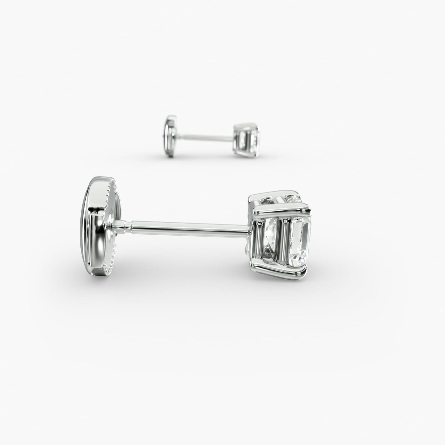 Asscher Cut Diamond Earrings