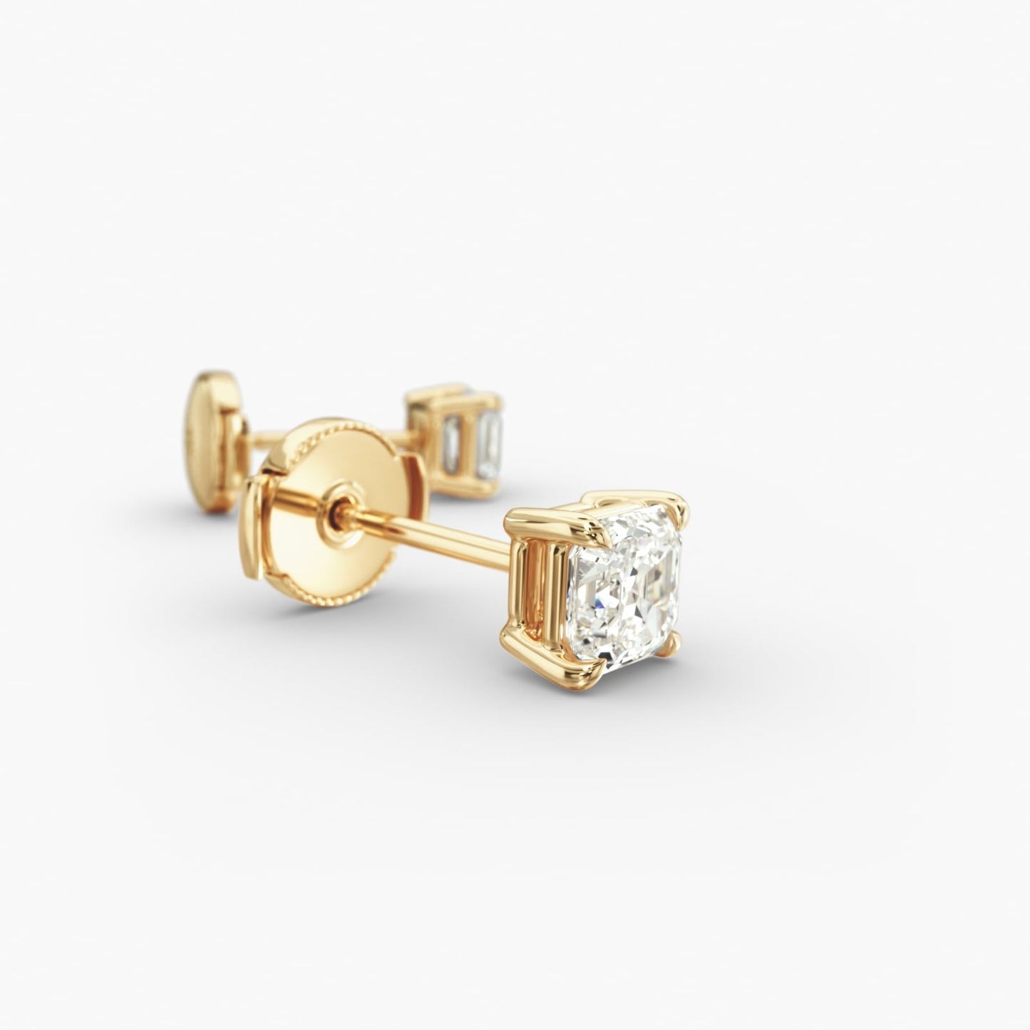 Asscher Cut Diamond Earrings