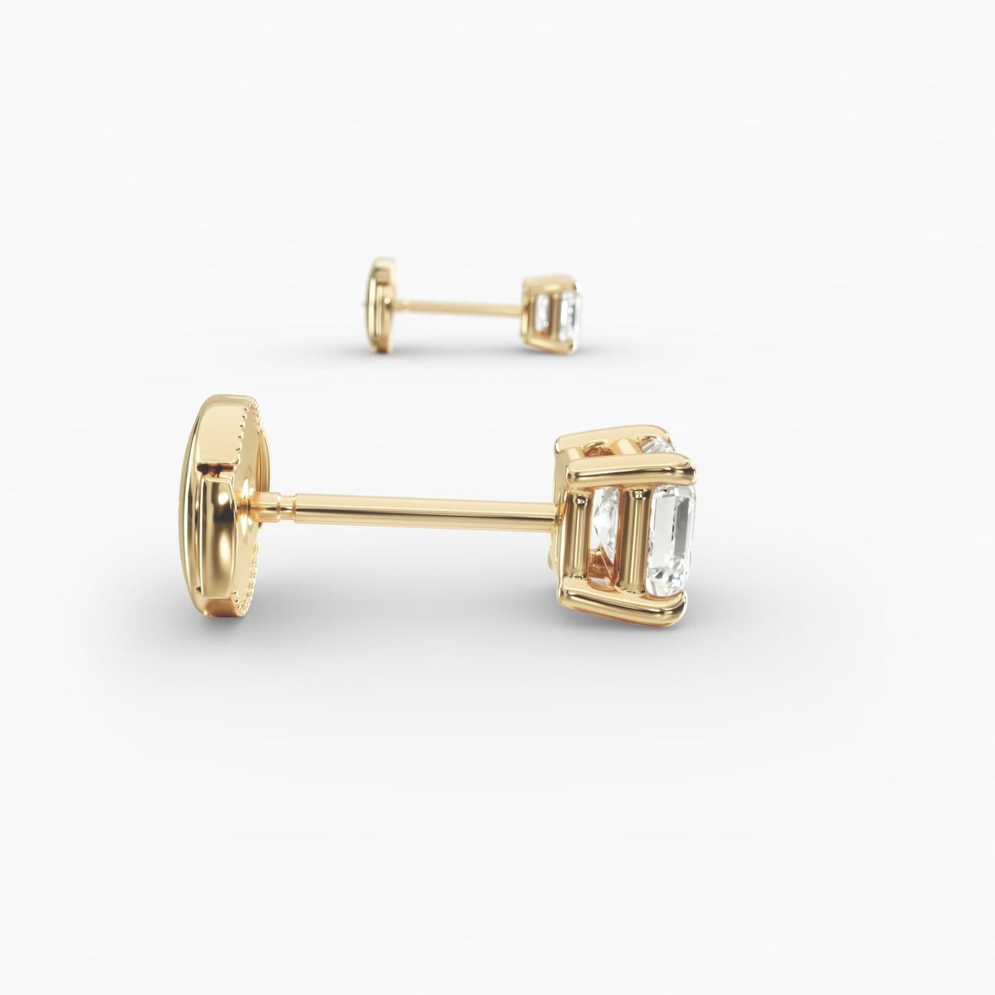 Asscher Cut Diamond Earrings