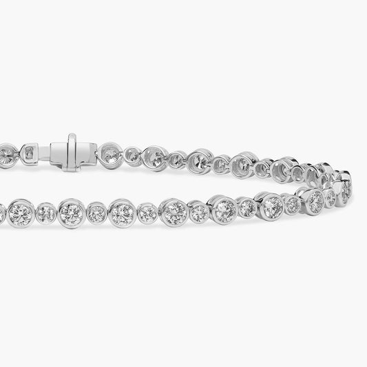 Diamond Alternating Bezel Tennis Bracelet