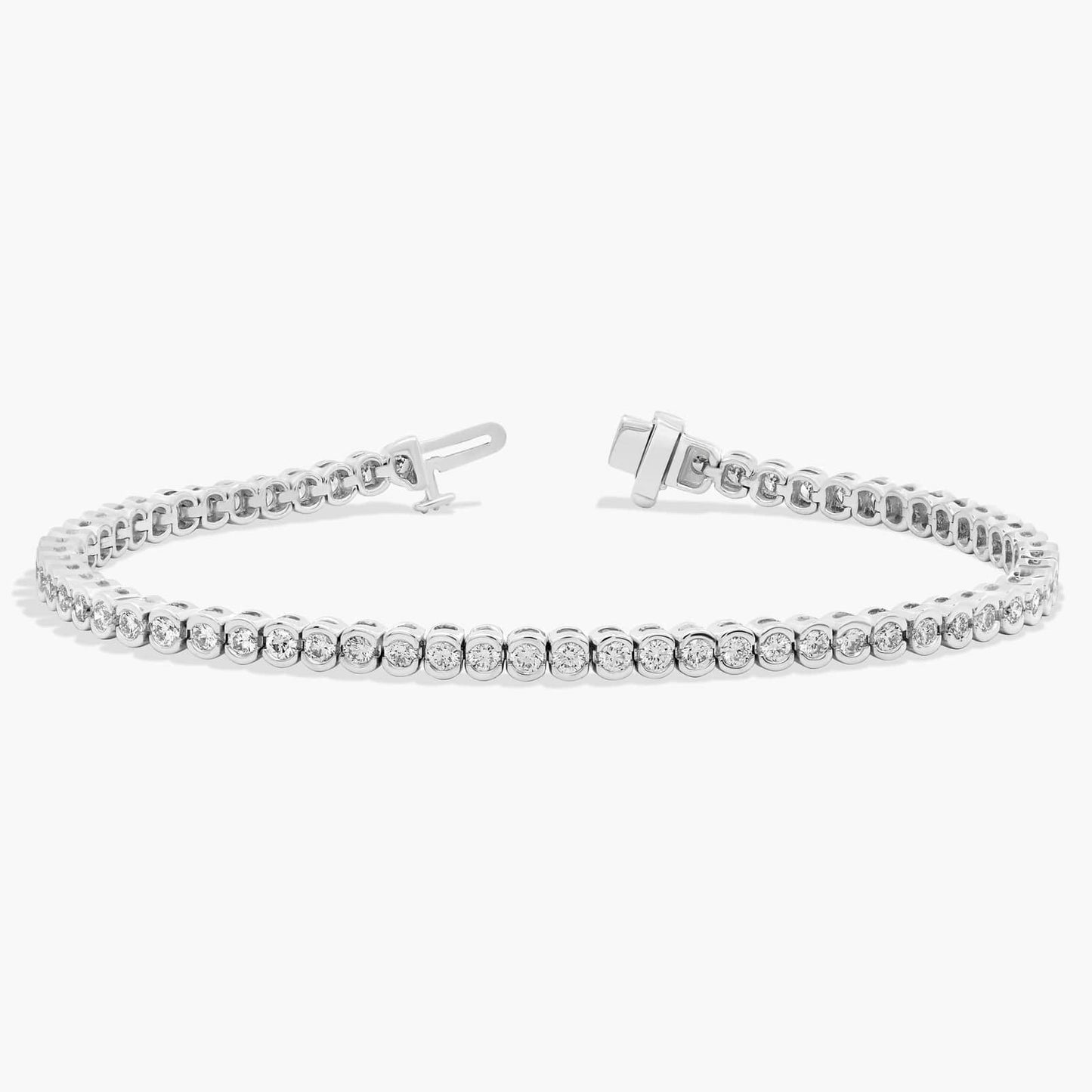 Bezel Lab Grown Diamond Tennis Bracelet