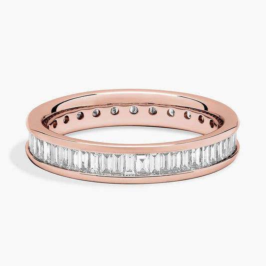 Channel Set Baguette Cut Diamond Eternity Ring