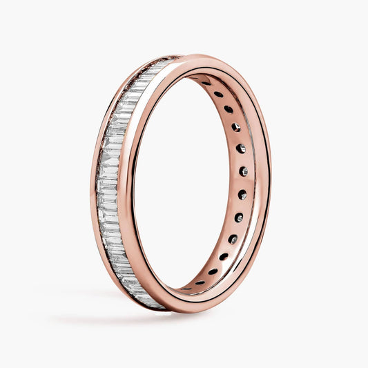 Channel Set Baguette Cut Diamond Eternity Ring