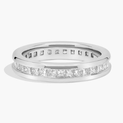 Channel Set Princess-Cut Lab-Grown Diamond Eternity Ring