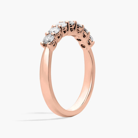 Seven Stone Low Dome Basket Lab-Grown Diamond Ring