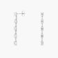 Lab Grown Emerald Cut Diamond Line Drop Earrings