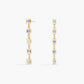 Lab Grown Emerald Cut Diamond Line Drop Earrings