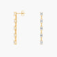 Lab Grown Emerald Cut Diamond Line Drop Earrings
