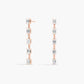 Lab Grown Emerald Cut Diamond Line Drop Earrings