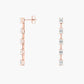 Lab Grown Emerald Cut Diamond Line Drop Earrings