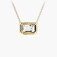East West Emerald Cut Bezel Diamond Pendant