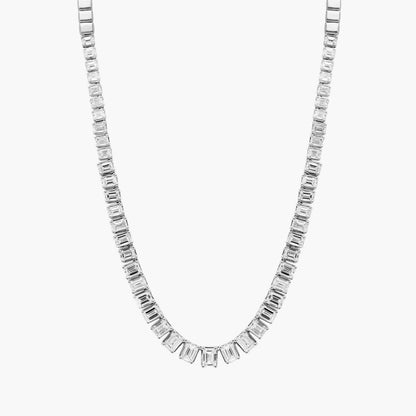 Lab Grown Diamond Emerald Cut Half Eternity Necklace