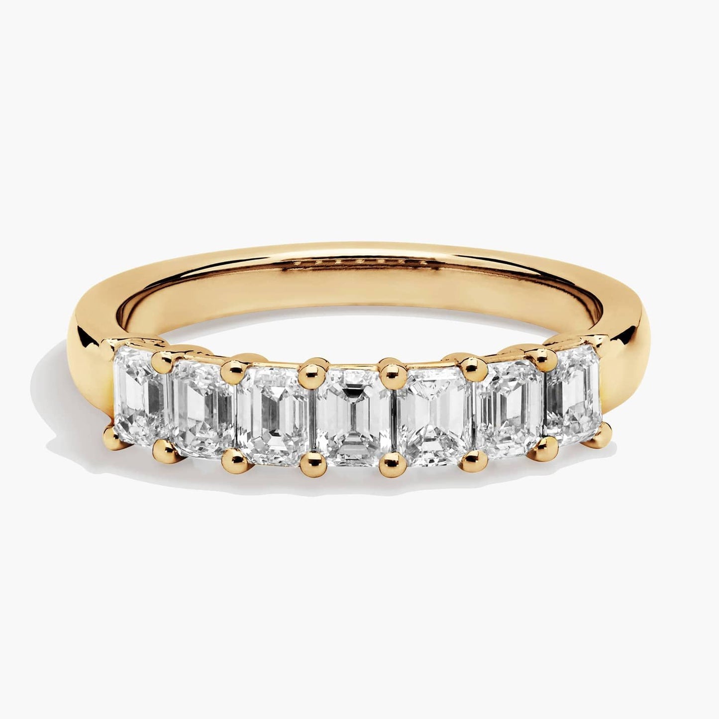 Seven Stone Lab Grown Diamond Ring in Yellow Gold
