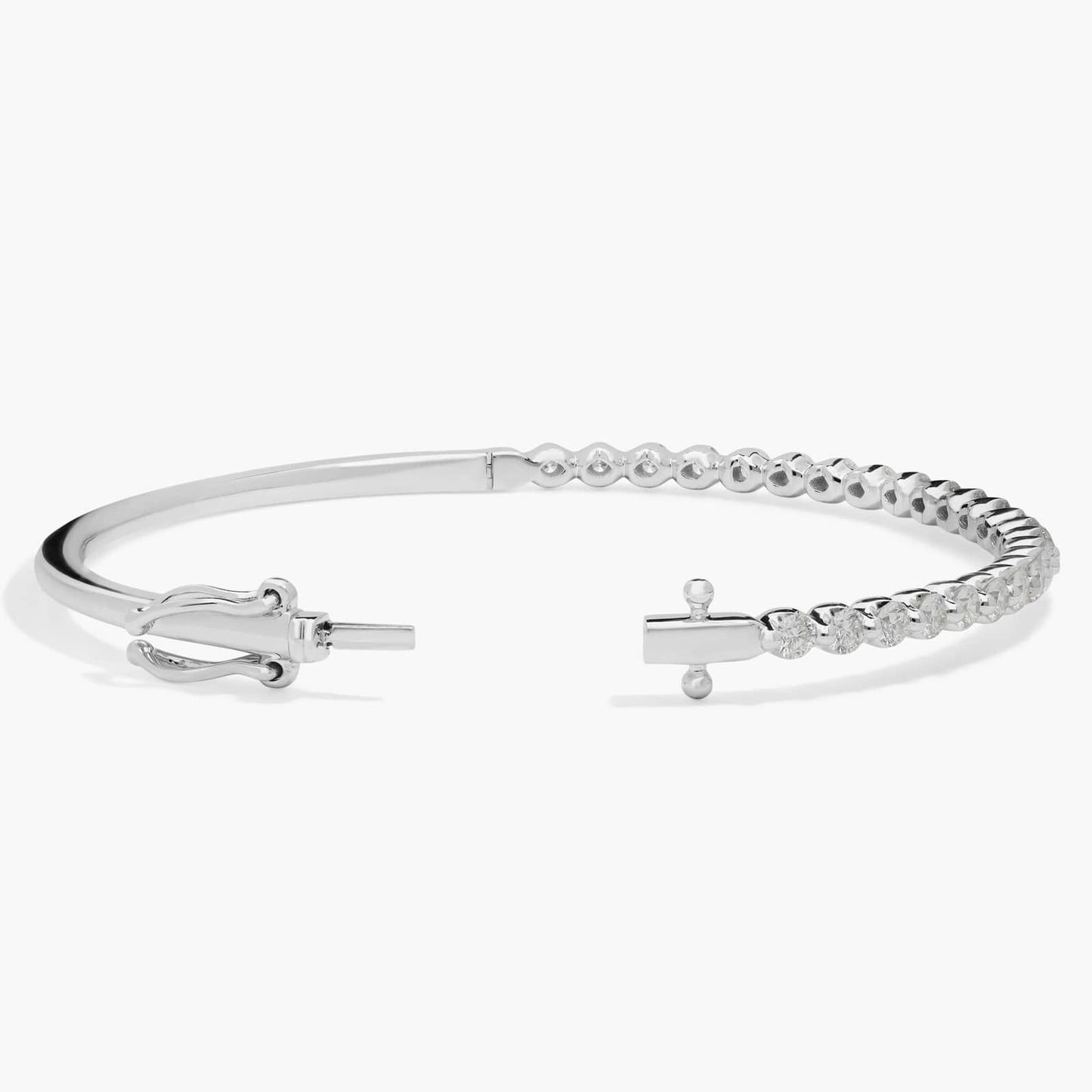 Floating Diamond Bangle Bracelet