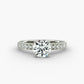 French Pavé Diamond Engagement Ring