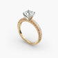 French Pavé Diamond Engagement Ring