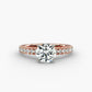 French Pavé Diamond Engagement Ring