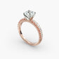 French Pavé Diamond Engagement Ring