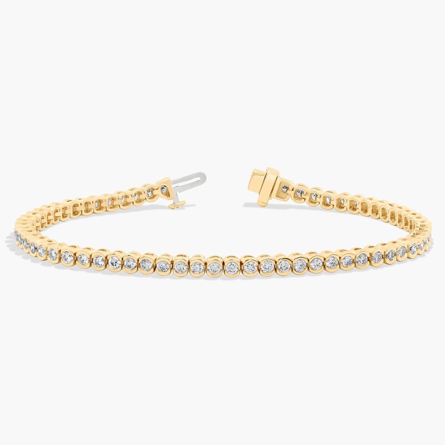Bezel Lab Grown Diamond Tennis Bracelet