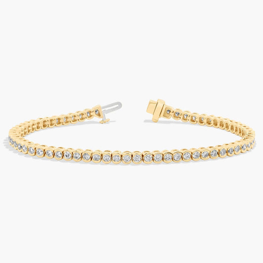 Bezel Lab Grown Diamond Tennis Bracelet