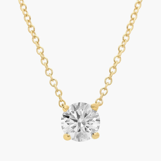Double-Bail Diamond Solitaire Pendant