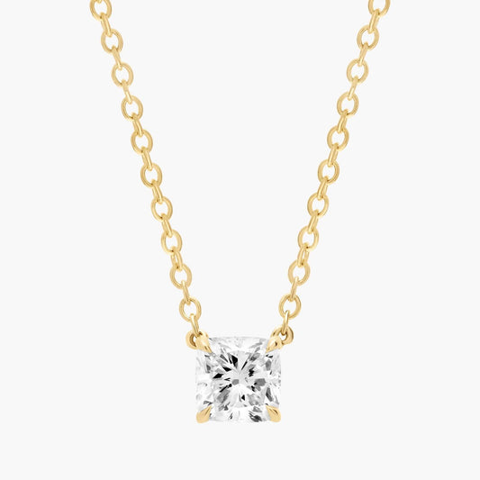 Lab Grown Diamond Cushion Cut Solitaire Pendant