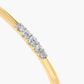 Graduated Cluster Diamond Bangle Bracelet