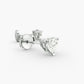Heart Cut Diamond Stud Earrings