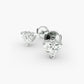 Heart Cut Diamond Stud Earrings