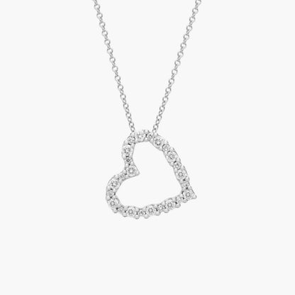 Luna Diamond Tilted Heart Shape Pendant