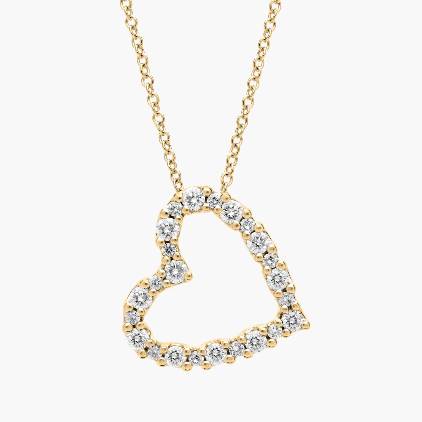 Luna Diamond Tilted Heart Shape Pendant