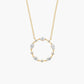 Marquise and Round Alternating Diamond Circle Necklace