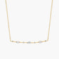 Marquise and Round Alternating Diamond Bar Necklace