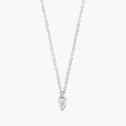 Marquise Cut Lab-Grown Diamond Solitaire Pendant
