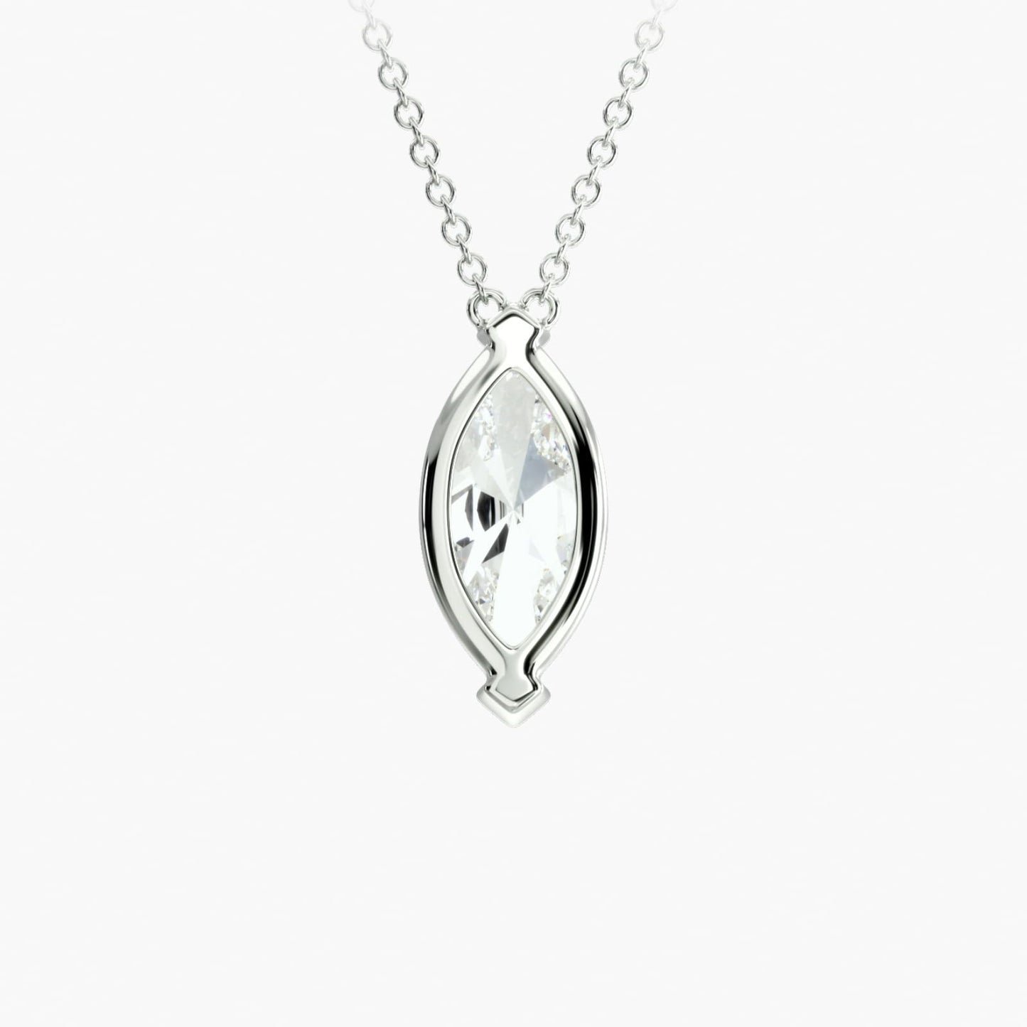 Marquise Cut Diamond Solitaire Pendant
