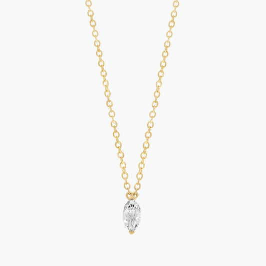 Marquise Cut Lab-Grown Diamond Solitaire Pendant