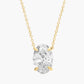 Oval Cut Lab-Grown Diamond Solitaire Pendant
