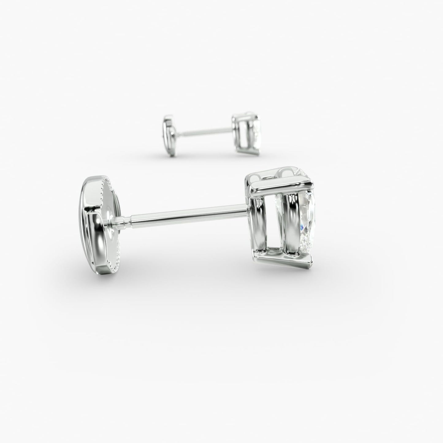 Pear Cut Diamond Stud Earrings