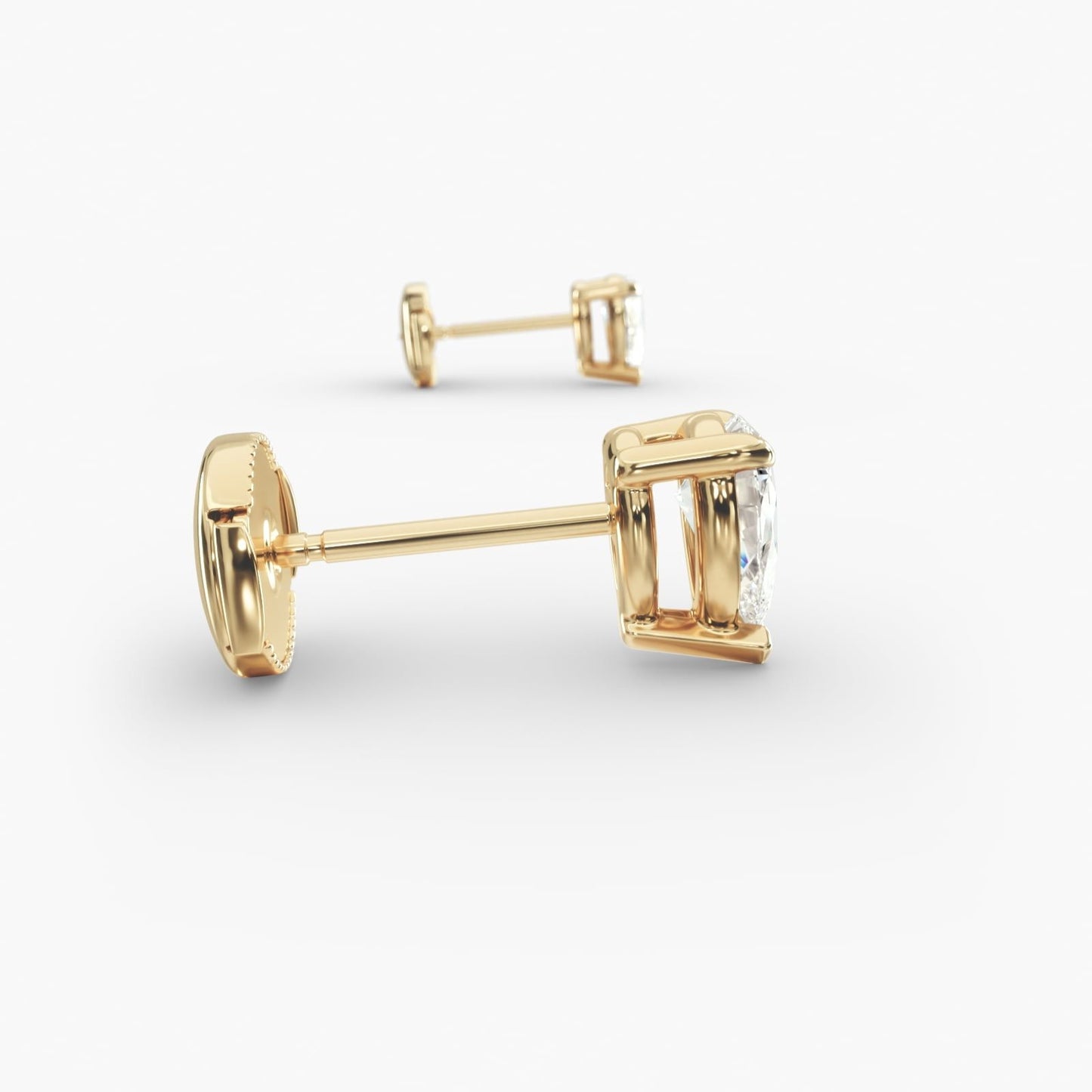 Pear Cut Diamond Stud Earrings