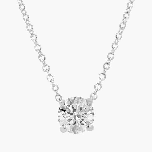 Double-Bail Diamond Solitaire Pendant