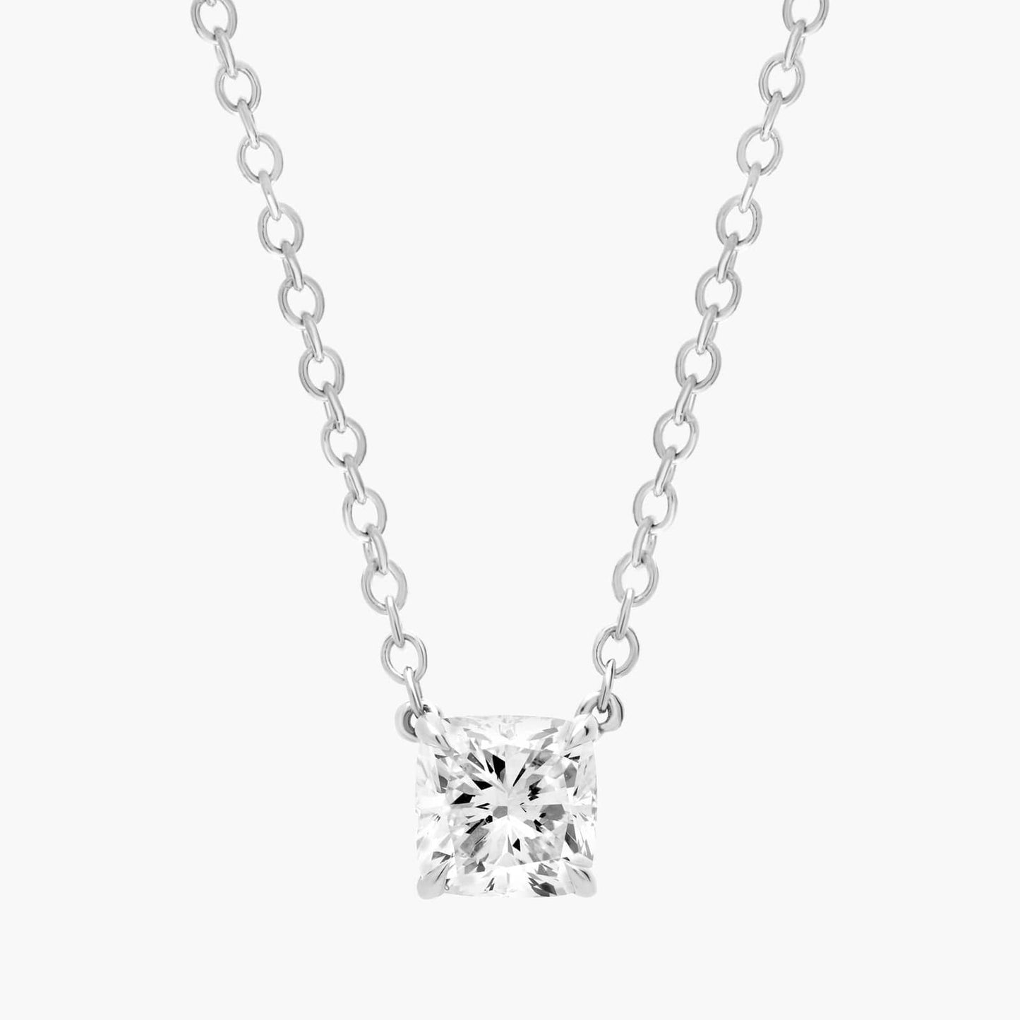Lab Grown Diamond Cushion Cut Solitaire Pendant