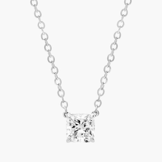Lab Grown Diamond Cushion Cut Solitaire Pendant