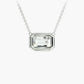 East West Emerald Cut Bezel Diamond Pendant